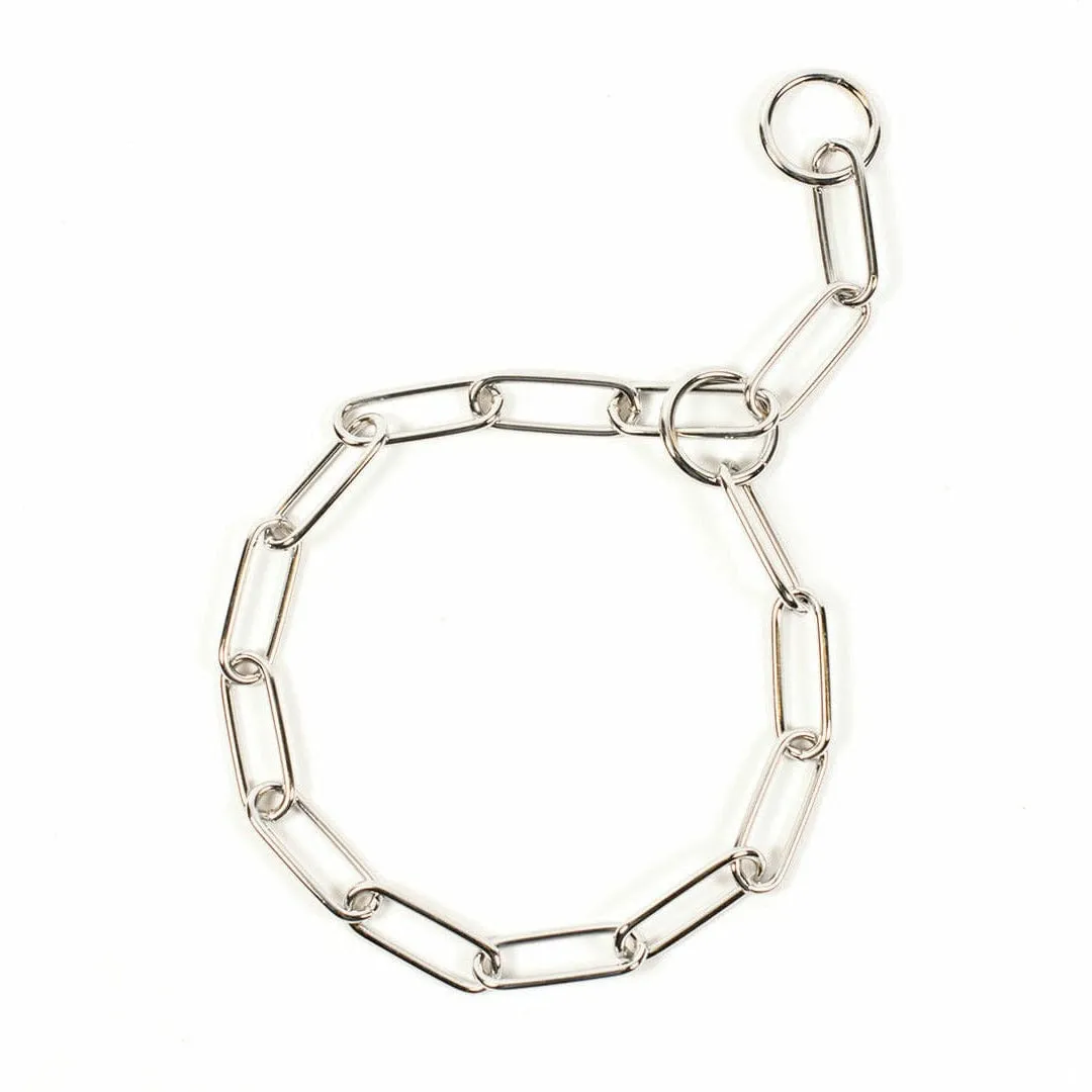 Slip collar with big links, chromed 80cm/4mm Pets Qatar