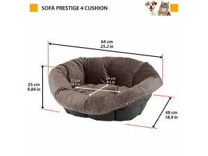 Sofa Prestige 4 Grey Pets Qatar