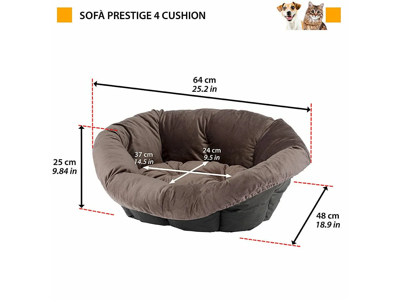 Sofa Prestige 4 Grey Pets Qatar