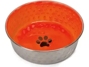 Steel bowl w/rubber and fin. ceramic edge 1.2L Pets Qatar