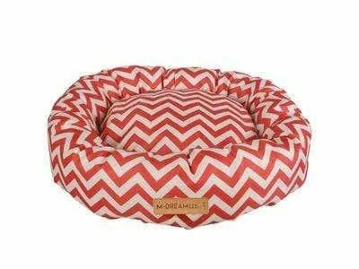 Tasmania Round Cushion Red & White Pets Qatar