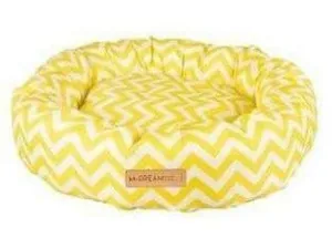 Tasmania Round Cushion Yellow & White Pets Qatar