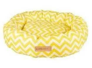 Tasmania Round Cushion Yellow & White Pets Qatar