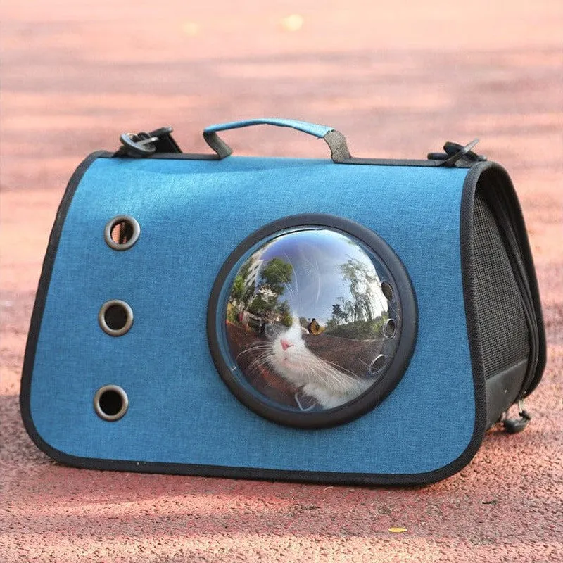 Three-Hole Breathable Linen Space Cover Foldable Cat Bagpet Carriers 40*25*25Cm Pets Qatar