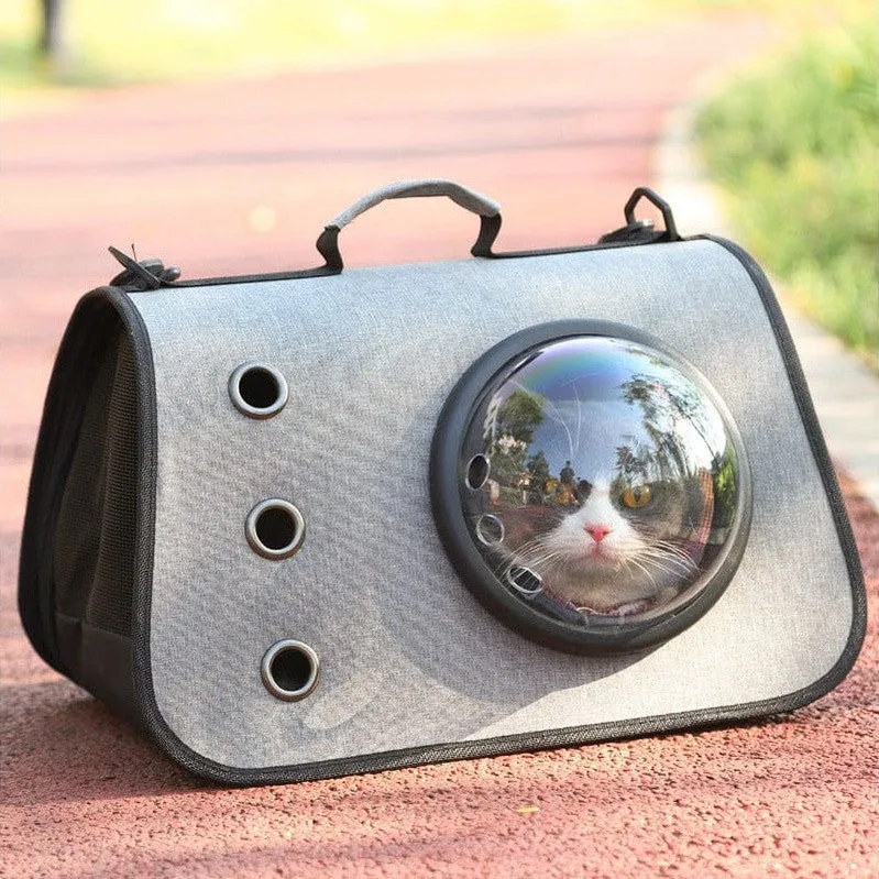 Three-Hole Breathable Linen Space Cover Foldable Cat Bagpet Carriers 40*25*25Cm Pets Qatar
