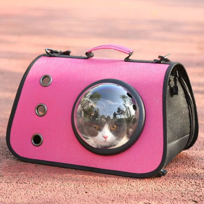 Three-Hole Breathable Linen Space Cover Foldable Cat Bagpet Carriers 40*25*25Cm Pets Qatar