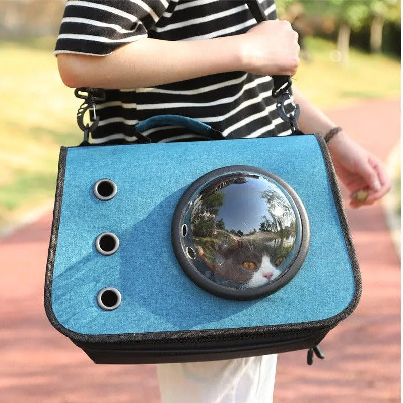 Three-Hole Breathable Linen Space Cover Foldable Cat Bagpet Carriers 40*25*25Cm Pets Qatar
