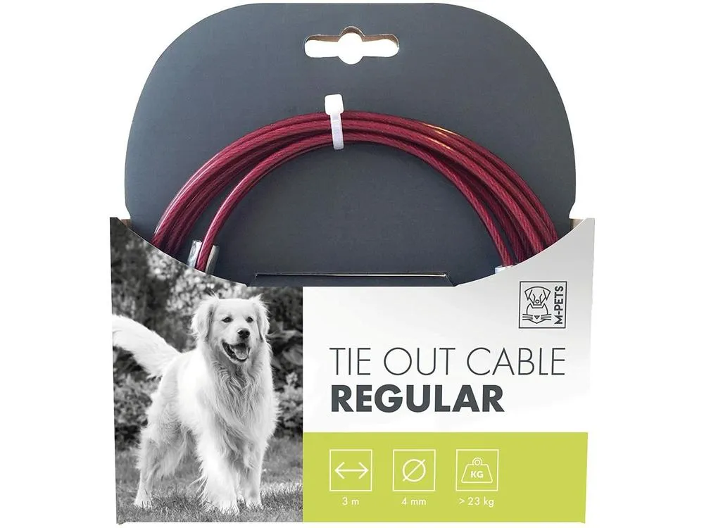 TIE OUT CABLE REGULAR - 920LB-3M RED Pets Qatar
