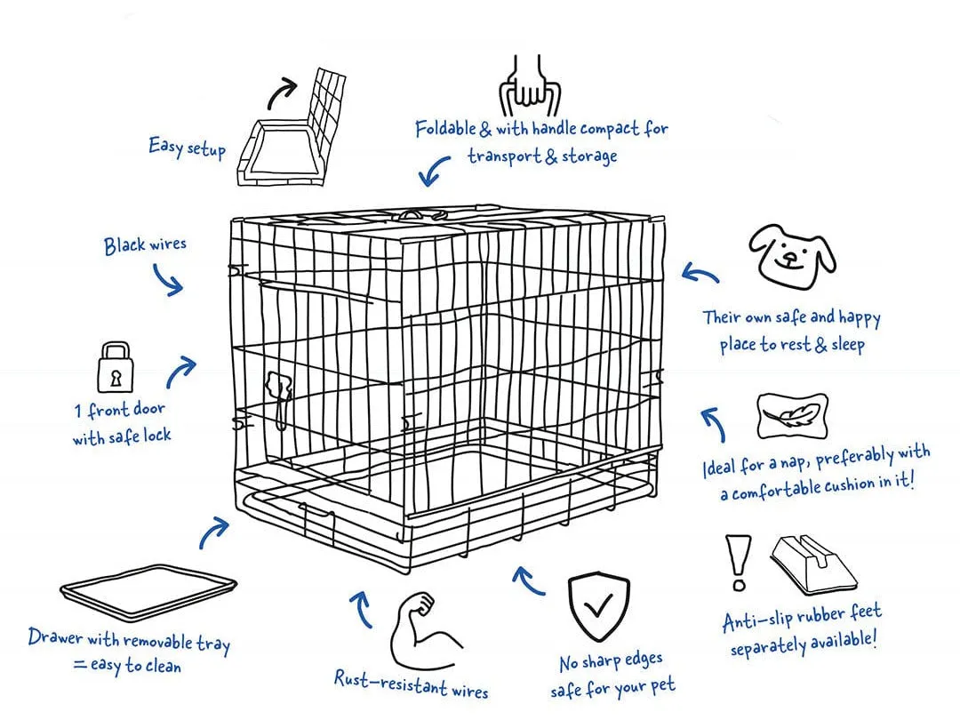 Topline Dog Crate Sliding & Folding Door Pets Qatar