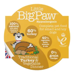 Traditional Turkey & Vegetable Dinner 85g /Little BigPaw Pets Qatar