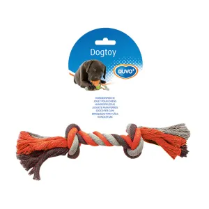 Tug Toy Knotted Rope 26cm Orange/Grey/Brown Pets Qatar
