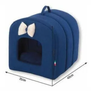 Tunnel c/cuscino morbido  "SOLID BLUE"   35X40X35 Pets Qatar