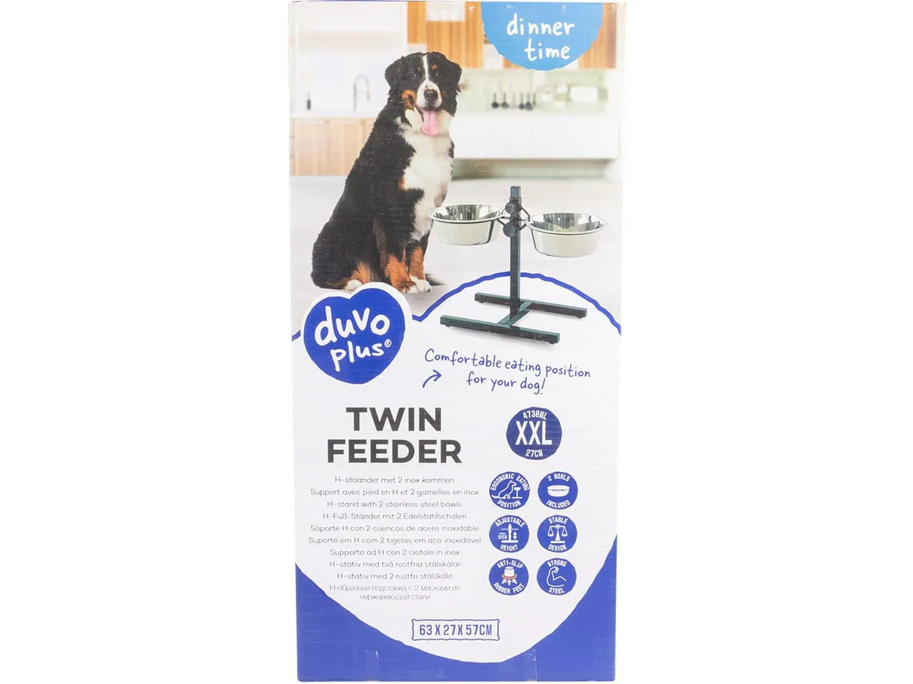 Twin Feeder H-Stand   Bowls Pets Qatar