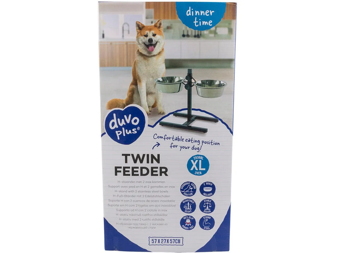 Twin Feeder H-Stand   Bowls Pets Qatar