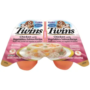Twins Chicken with Vegetables & Salmon Recipe 2X35g Pets Qatar