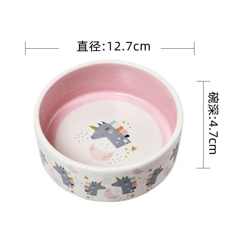 Unicorn Series Pet Ceramic Bowl Pets Qatar
