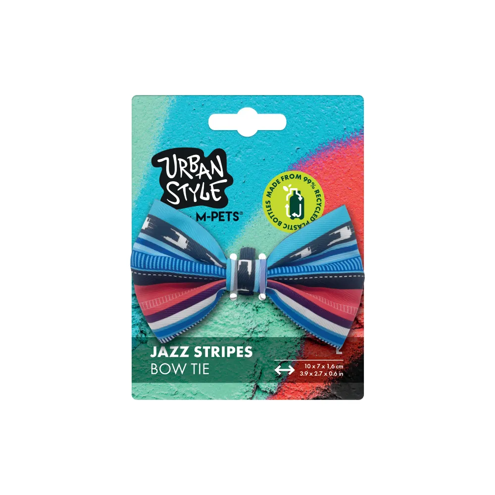 URBAN STYLE Jazz Stripes Bow Tie