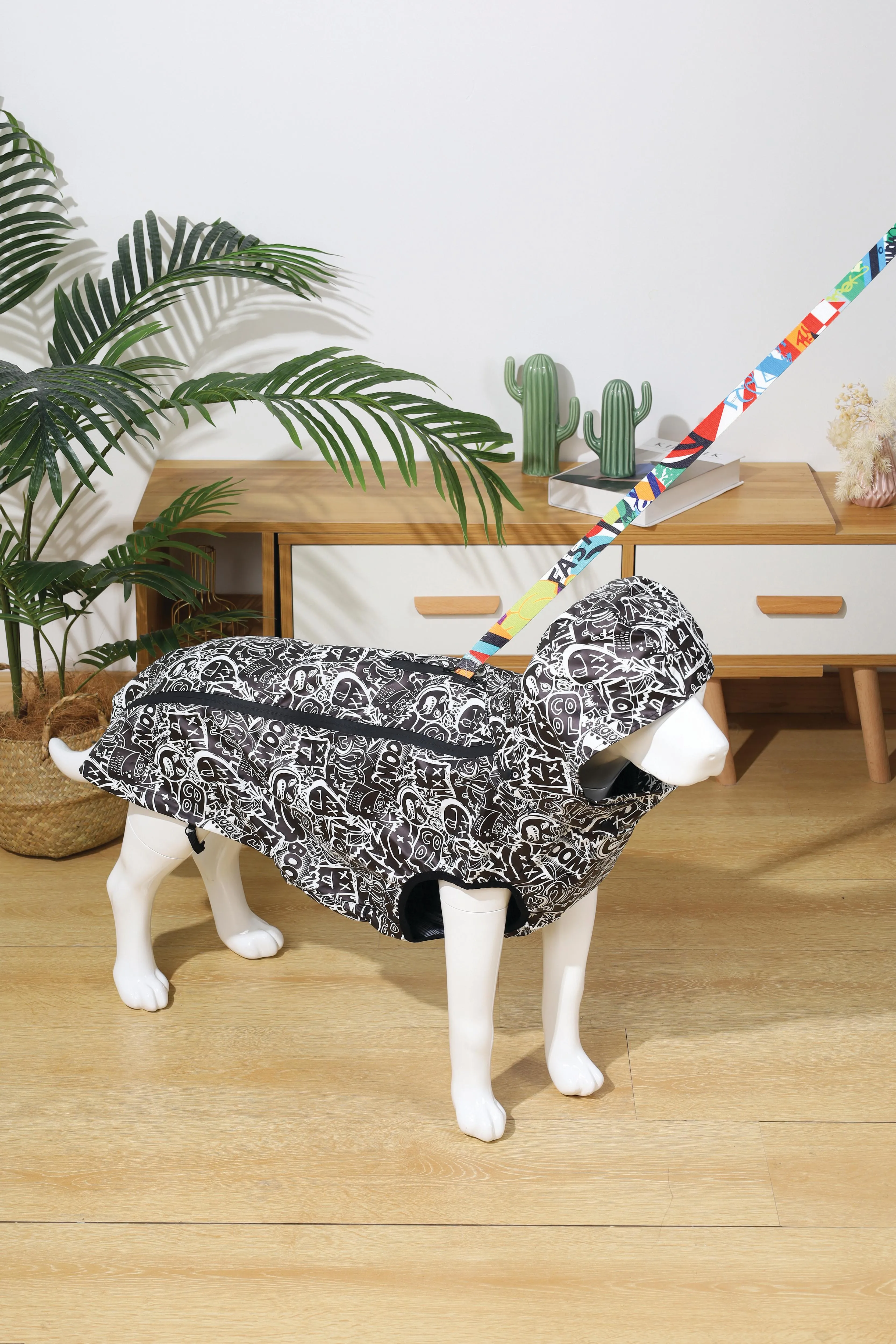 Urban style Raincoat Black&White