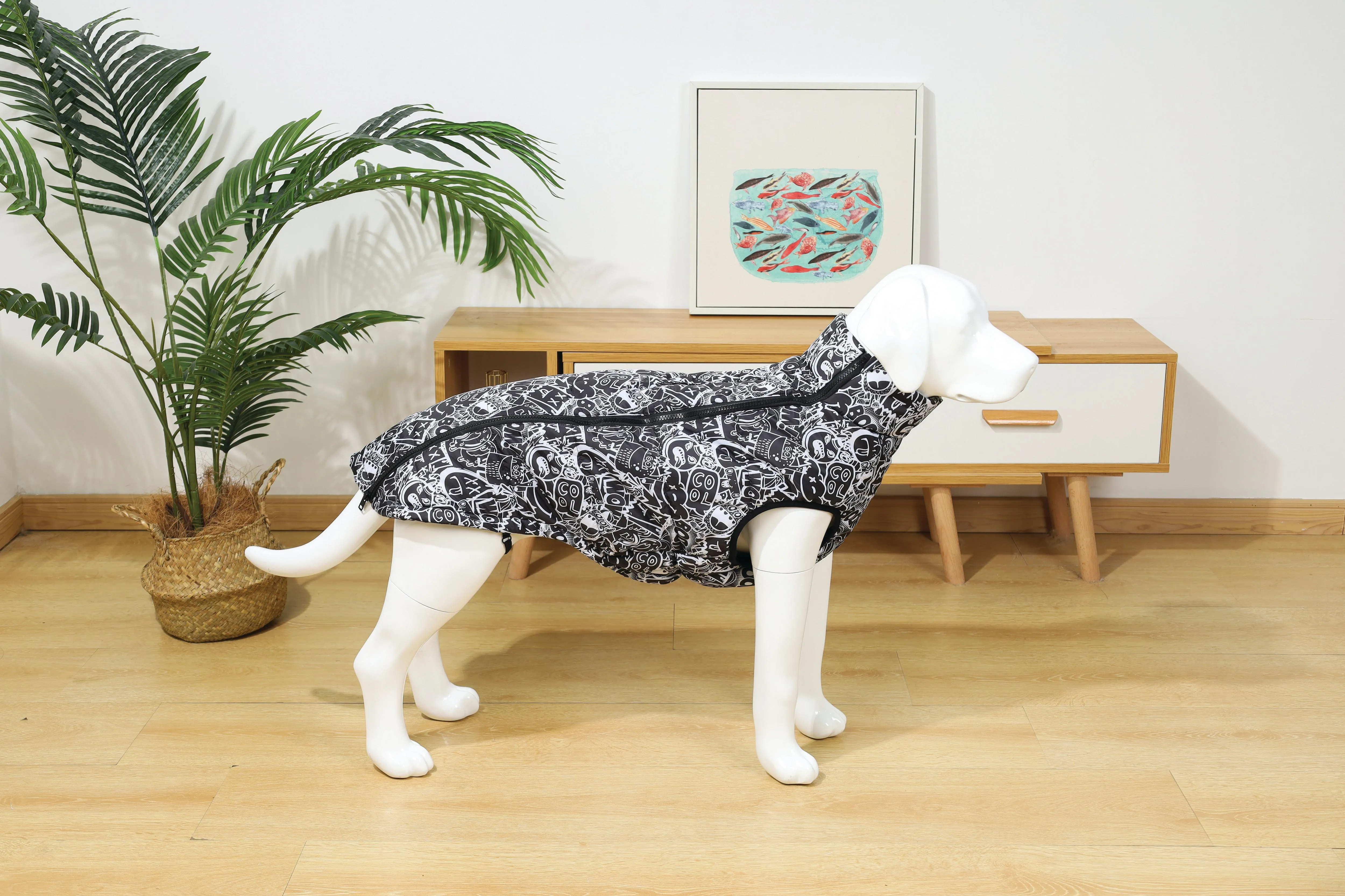 URBANSYTLE  Winter Jacket Black & White