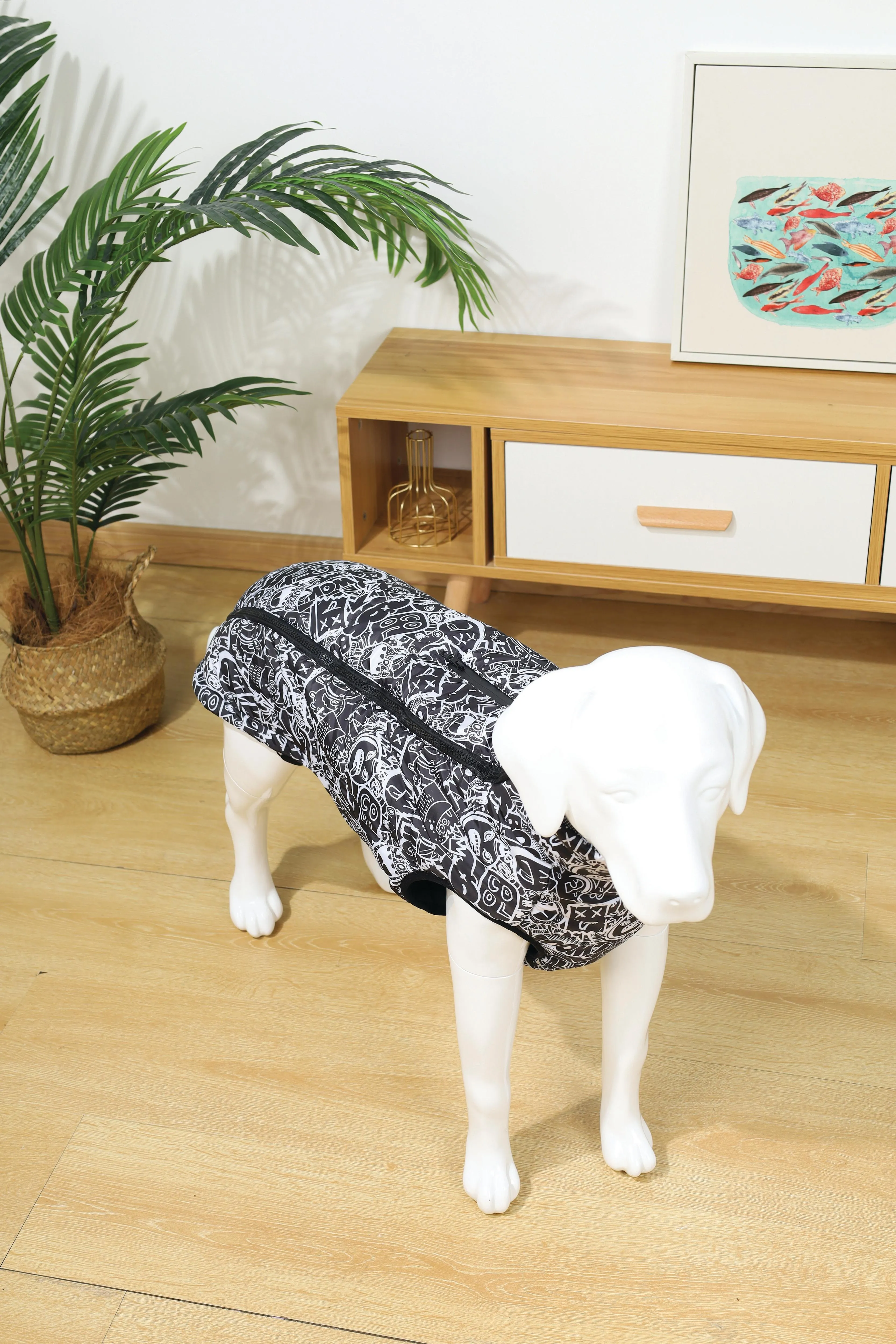 URBANSYTLE  Winter Jacket Black & White