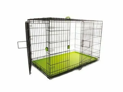 VOYAGER Wire Crate - 2 doors XL, new patented lock Green Pets Qatar