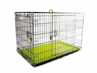 VOYAGER Wire Crate - 2 doors XL, new patented lock Green Pets Qatar