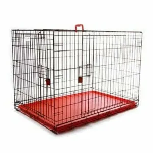 VOYAGER WIRE CRATE - 2 DOORS XL,  RED Pets Qatar