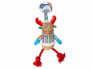 Xmas pluche reindeer rope legs 27x10x6cm Multicolour Pets Qatar