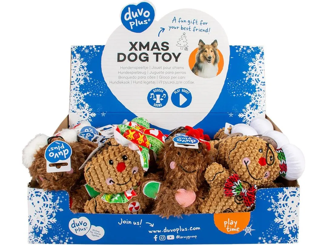 Xmas Plush gingerbread men 19x15x6cm - display mixed colors Pets Qatar