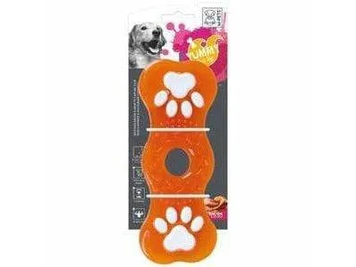 Yummy Toy With Bacon Flavor Orange & White Pets Qatar
