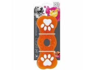 Yummy Toy With Bacon Flavor Orange & White Pets Qatar